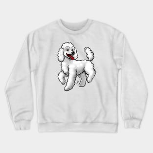 Dog - Poodle - White Crewneck Sweatshirt